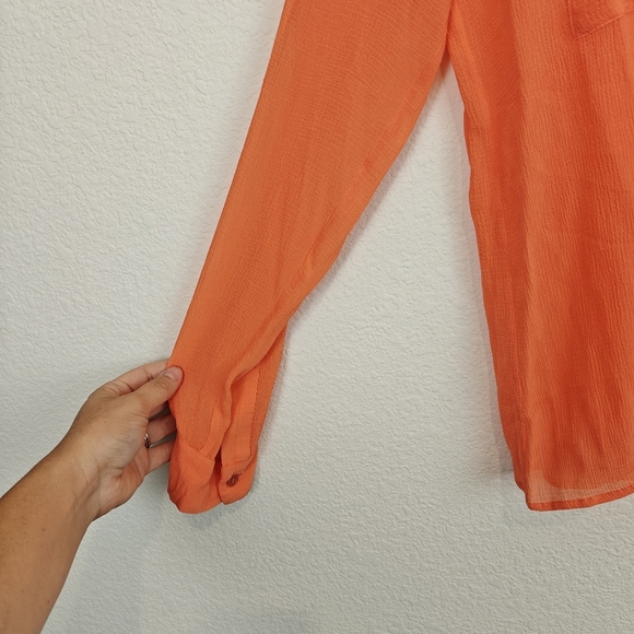 Stella McCartney 100% Silk Long Sleeve Button Up Light Weight Blouse Size 42, M - Picture 6 of 10